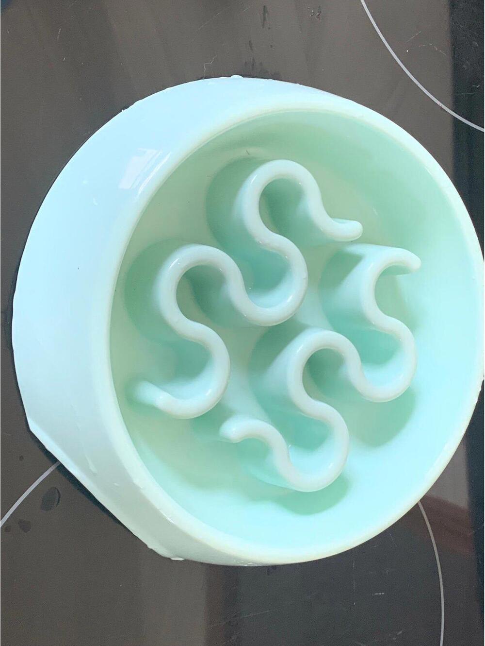 Light Blue Pet Slow Feeder Bowl